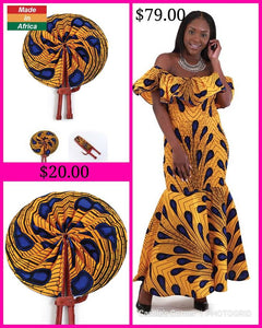 "Charmay" African Peacock  Dress (SOLD OUT)